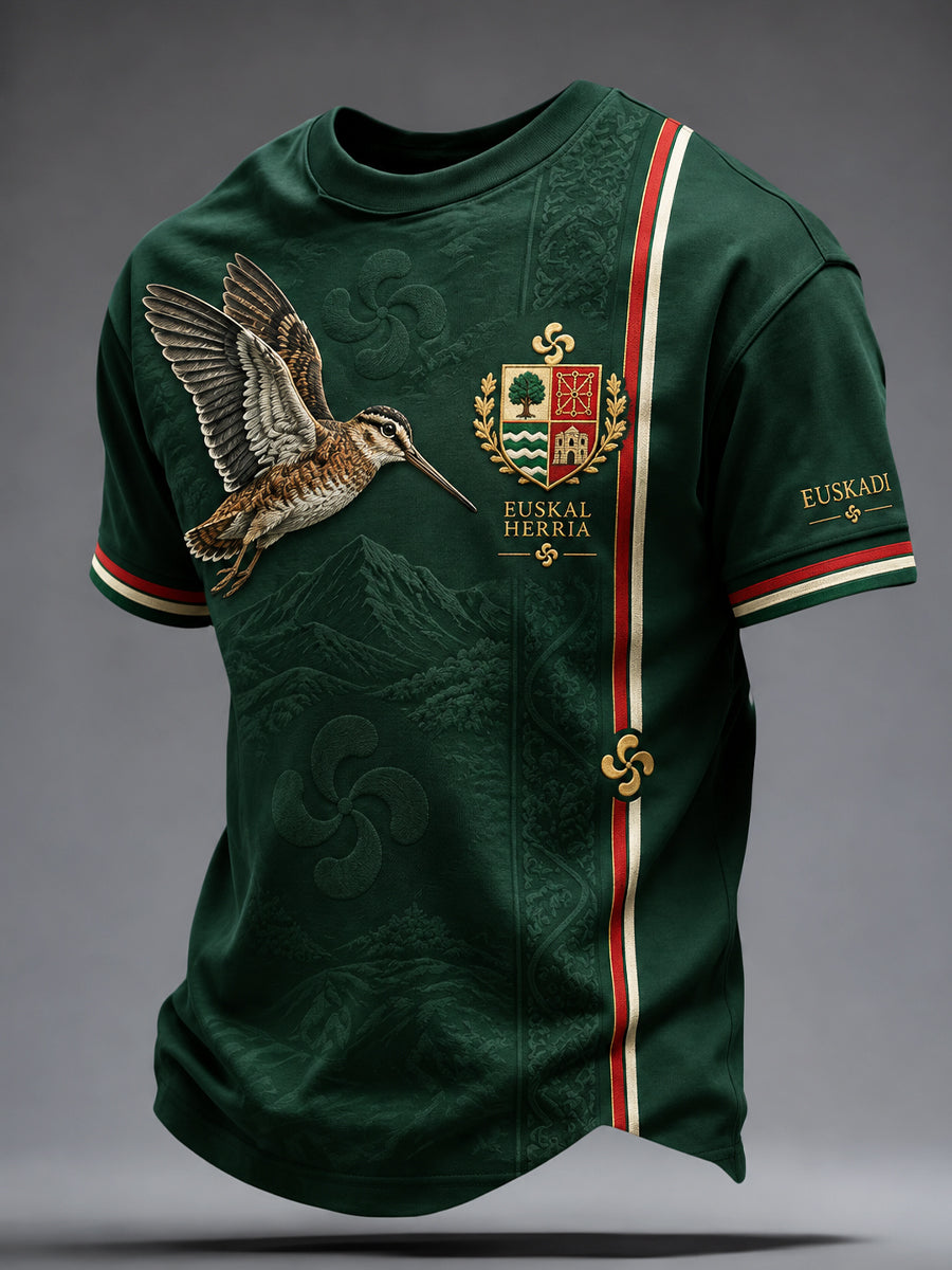 Camiseta Arte vasco retro de Dunlin
