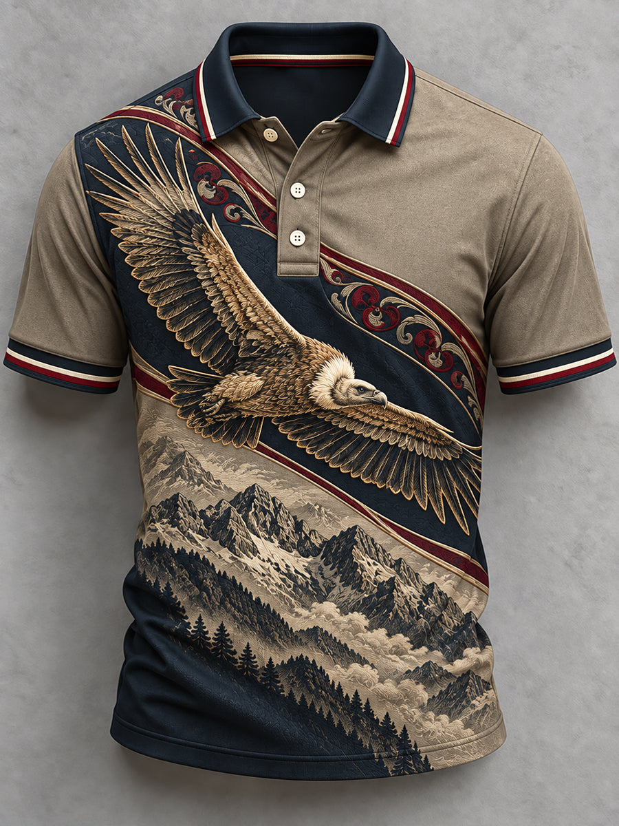 Polo con estampado animal vasco retro