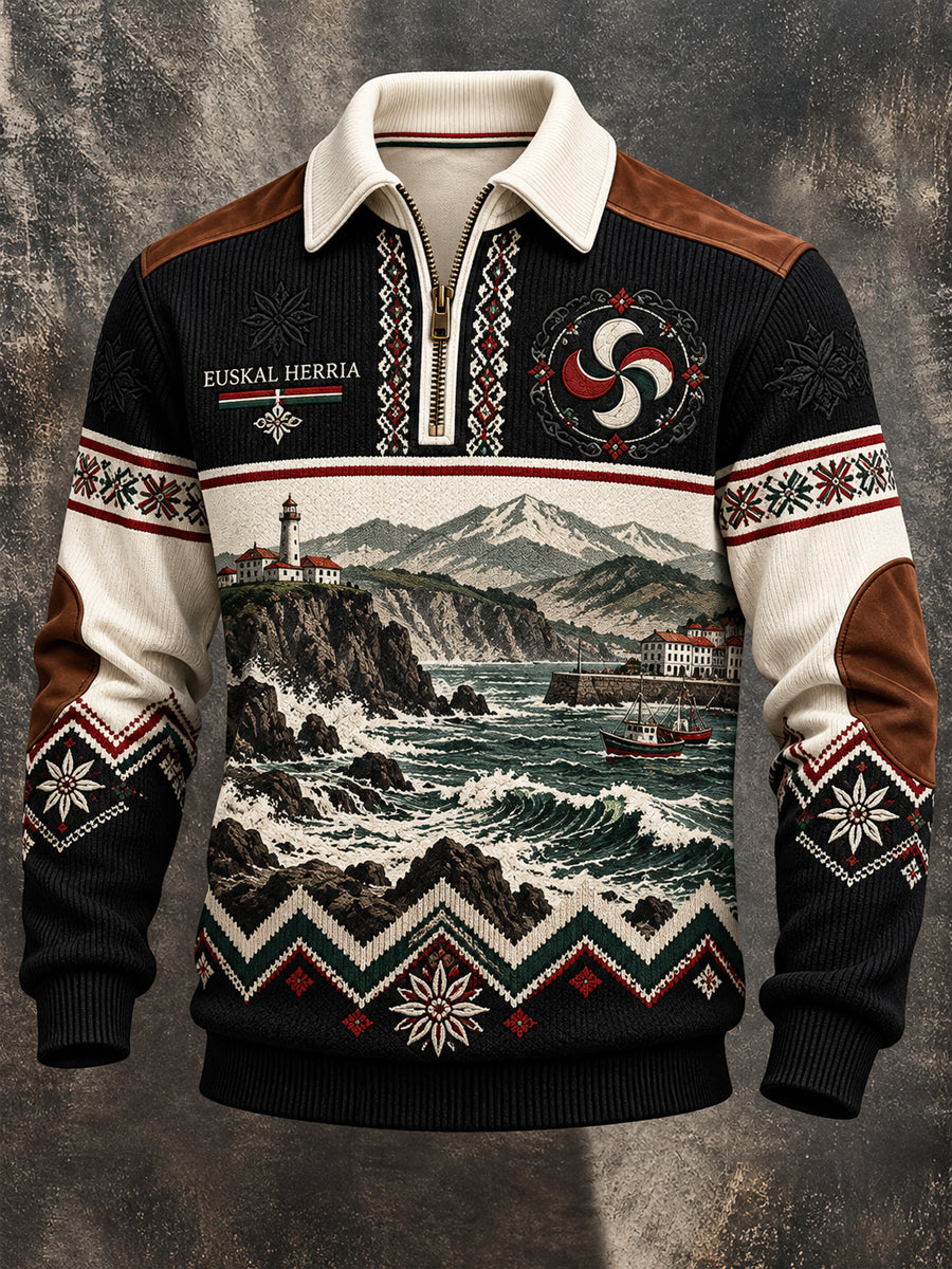 Sudadera con capucha Basque Culture Zip-Up para hombre