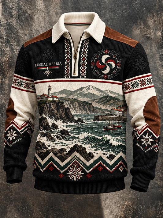 Sudadera con capucha Basque Culture Zip-Up para hombre