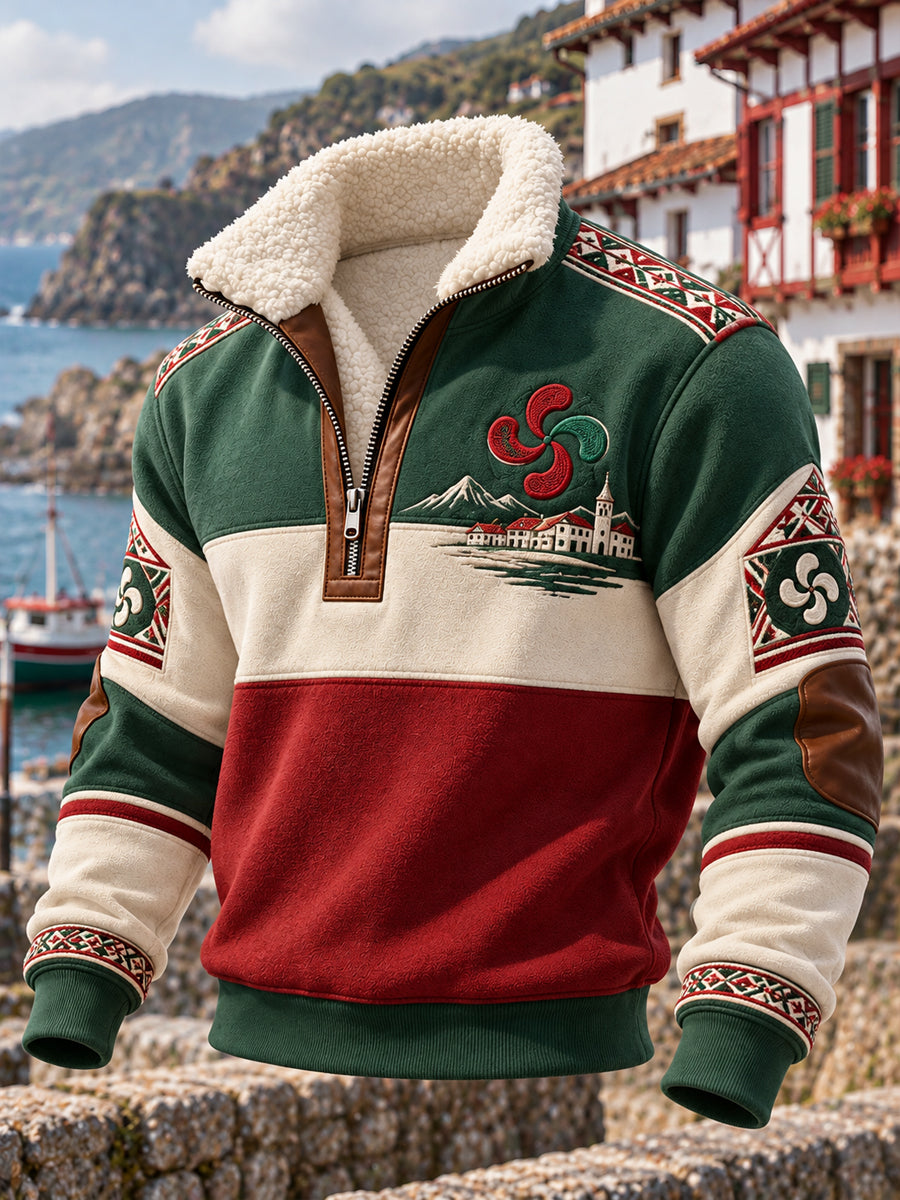 Sudadera con estampado del País Vasco para hombre