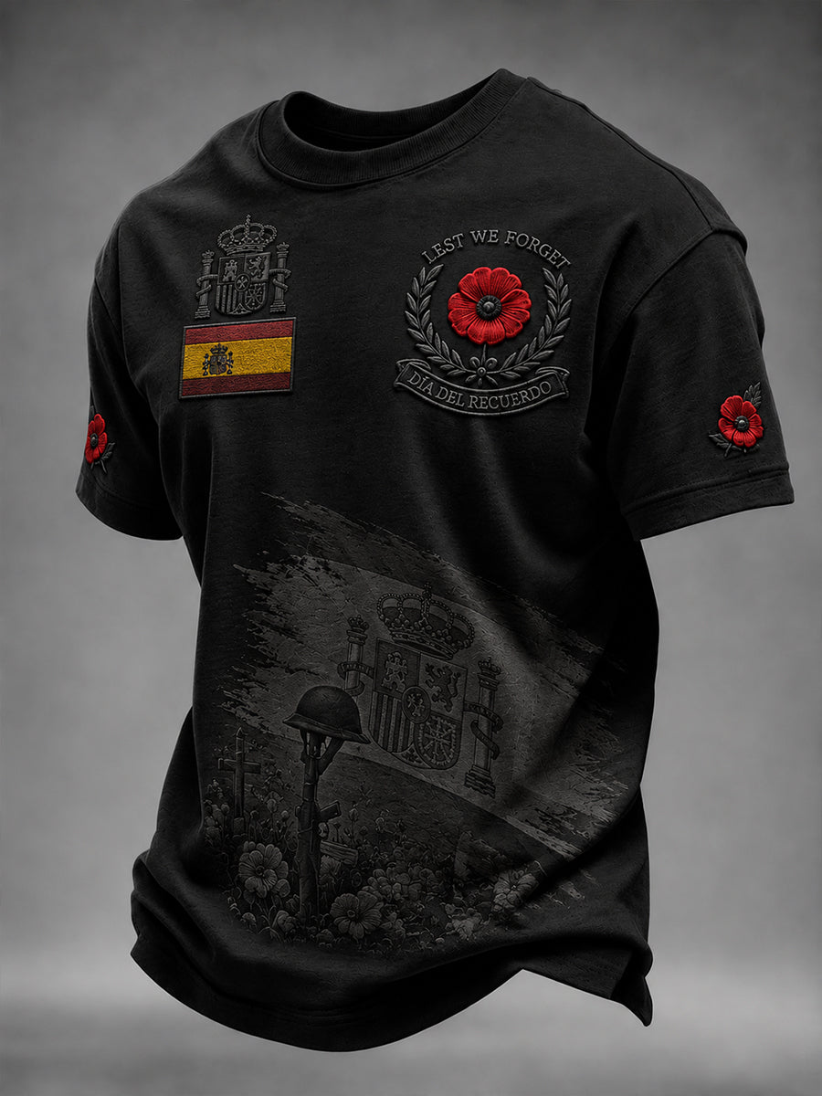 Camiseta de manga corta conmemorativa para veteranos de la Guerra Civil Española