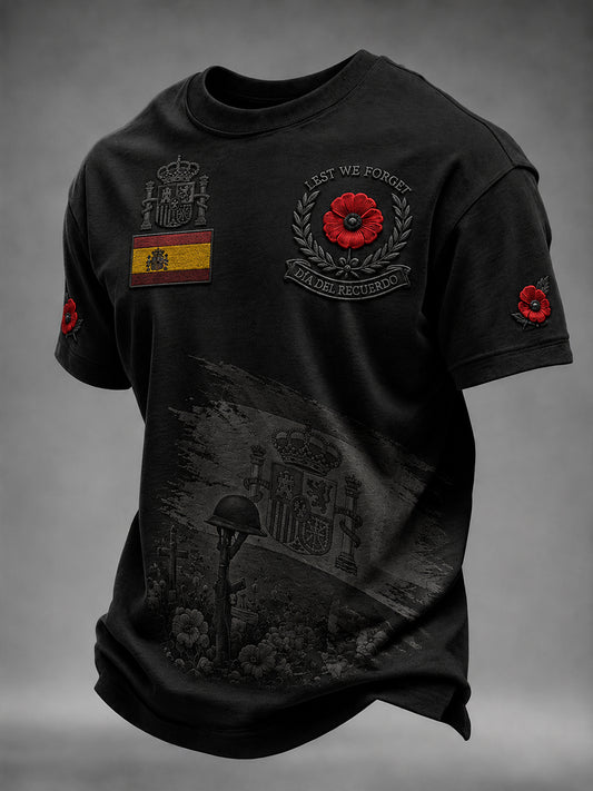 Camiseta de manga corta conmemorativa para veteranos de la Guerra Civil Española