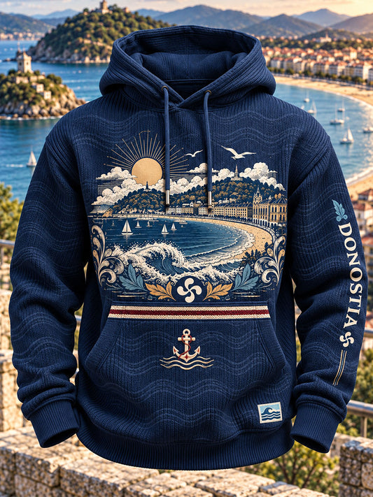 Sudadera con capucha de impresión vasca española de los hombres