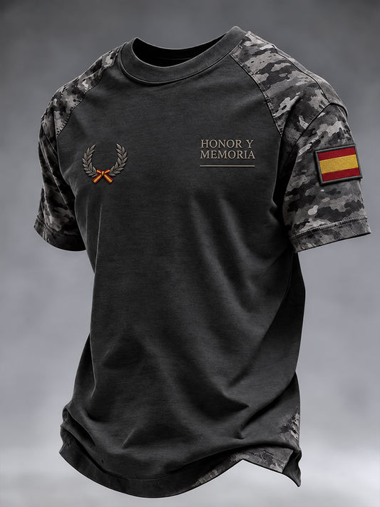 Camiseta de manga corta para hombre del Día del Recuerdo de los Veteranos de la Guerra Civil Española