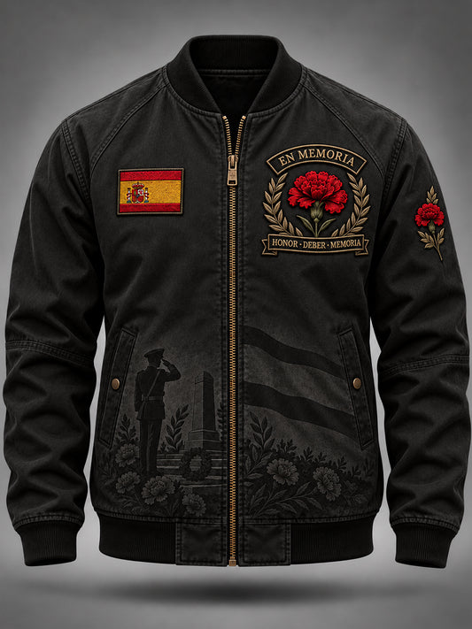 Hombres Guerra Civil Española Veteranos Recuerdo DayPrinted Mono Chaqueta