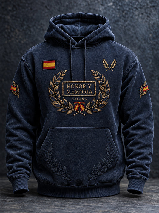 Sudadera oversize de hombros caídos con bolsillos, Día del Recuerdo de los Veteranos Españoles de la Guerra Civil para hombre