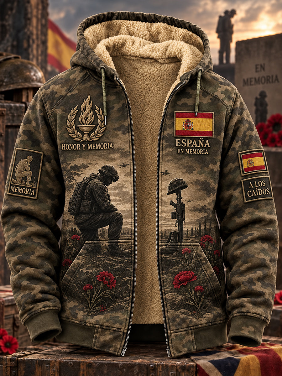 Chaqueta de lana compuesta para hombre Spanish Veterans Remembrance Day