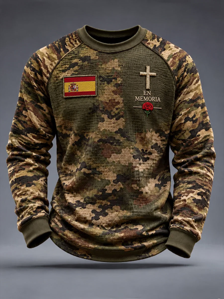 Manga Larga Hombre Guerra Civil Española Veterans Remembrance Day